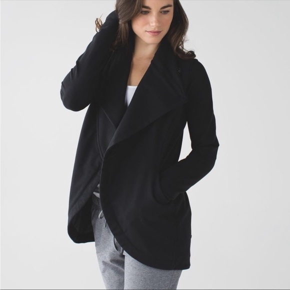 lululemon athletica Jackets & Blazers - Lululemon That’s a Wrap Open Front Jacket Cardigan Black size 6
